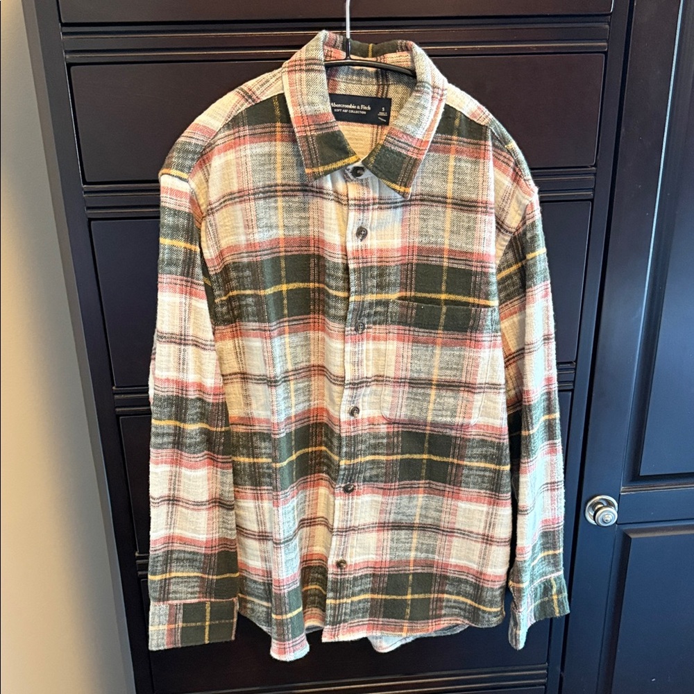Abercrombie & Fitch Multicolor Slub Flannel Shirt
